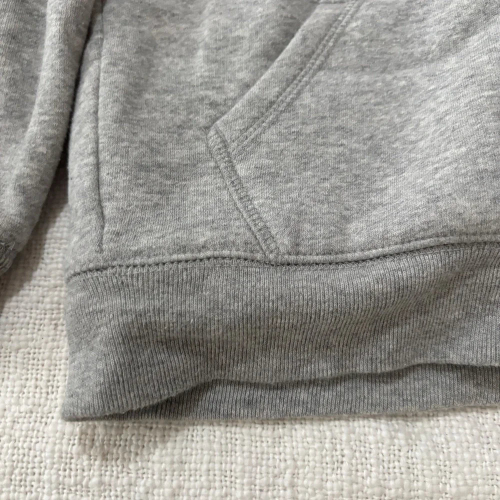 Baby Gap zip up Fleece Hoodie Jacket Gray 5 Years Buffalo Plaid Warm EUC